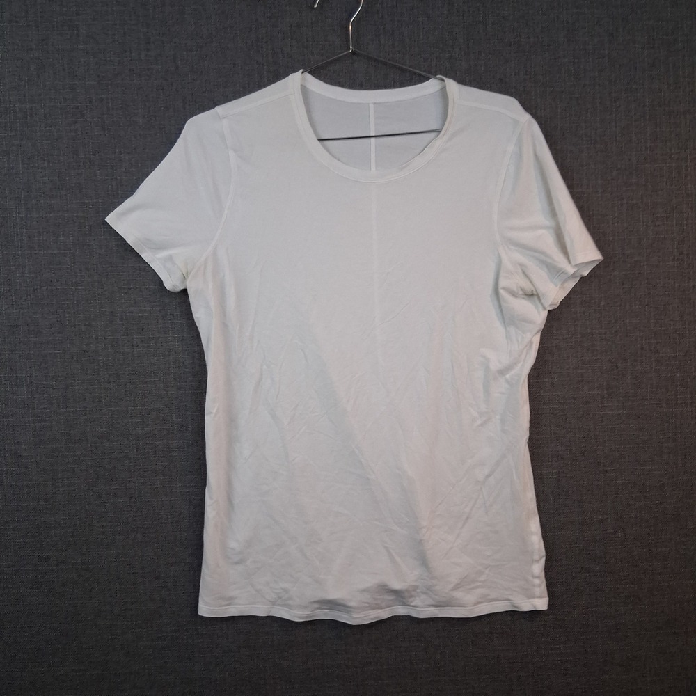 Lululemon Love Crew T-Shirt‎ White Short Sleeve Activewear Top Size 10